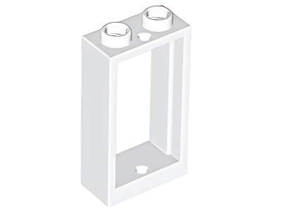 Деталь LEGO  Lego Window 1 x 2 x 3 Flat Front 60593 White U