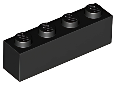 Кирпич LEGO Brick 1 x 4 3010 (6146) Black U