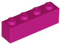 Кирпич LEGO Brick 1 x 4 3010 (6146) Magenta N