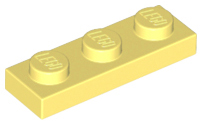 Plate 1 x 3, 3623 Bright Light Yellow N
