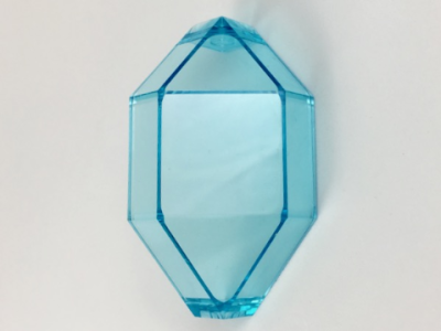Panel 3 x 3 x 6 Corner Convex, 2468 Trans-Light Blue U