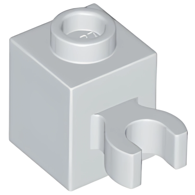 Деталь LEGO Brick, Modified 1 x 1 with Open O Clip (Vertical Grip) - Hollow Stud 30241b (60475b, 65460) Light Bluish Gray U