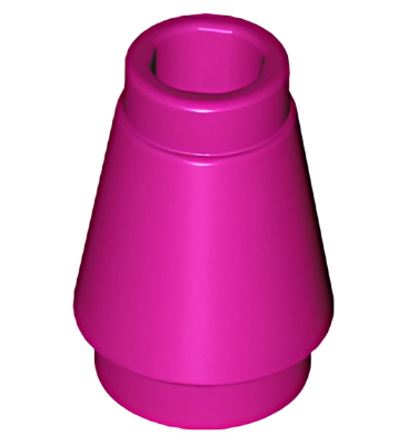 Деталь LEGO Cone 1 x 1 with Top Groove 4589b (28701, 59900, 64288) Magenta U