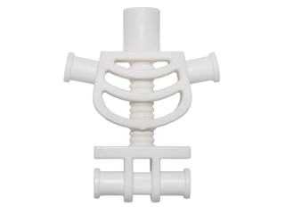 Деталь LEGO 60115 Torso Skeleton, Rounded Rib Cage and Thick Shoulder Pins White U