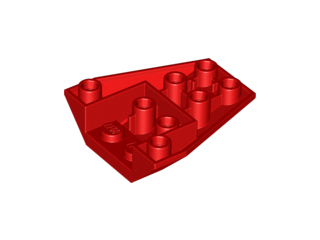 Wedge 4 x 4 Triple Inverted with Connections between 4 Studs, 13349 Red N