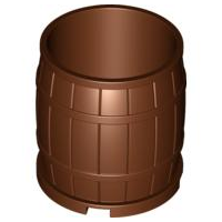 Container, Barrel 4 x 4 x 3.5, 30139 Reddish Brown U