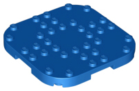 Plate, Modified 8 x 8 with Rounded Corners and 4 Feet, 66790 Blue N