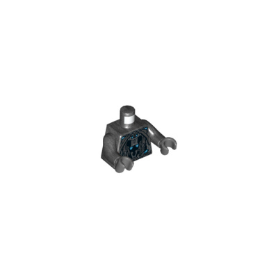 Torso Armor Robot with Blue and Light Bluish Gray Pattern / Pearl Dark Gray Arms / Dark Bluish Gray Hands, 973pb1925c01 Black U
