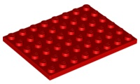 Plate 6 x 8, 3036 Red N