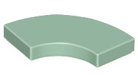 Tile, Round Corner 2 x 2 Macaroni, 27925 Sand Green N