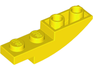 Slope, Curved 4 x 1 Inverted, 13547 Yellow U
