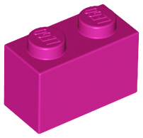 Brick 1 x 2, 3004 Magenta U