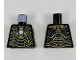 Torso Armor with Metallic Light Blue and White Circle Arc Reactor, Dark Silver and Gold Trim Pattern (Iron Man Mark 41), 973pb3484  