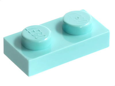 Деталь LEGO Plate 1 x 2 3023 Light Aqua U