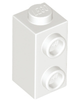 Деталь Lego Brick, Modified 1 x 1 x 1 2/3 with Studs on Side 32952 White N