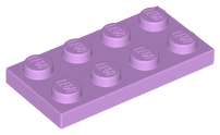 Plate 2 x 4, 3020 Medium Lavender U