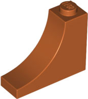 Деталь Lego Арка Arch 1 x 3 x 2 Inverted 18653 Dark Orange U