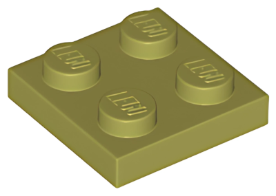 Деталь LEGO Plate 2 x 2 3022 (94148) Olive Green N