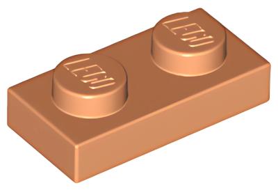 Деталь LEGO Plate 1 x 2 3023 Nougat U