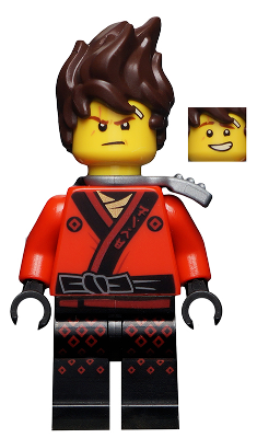 Минифигурка Kai - The LEGO Ninjago Movie, Hair, Flat Silver Scabbard njo317 used