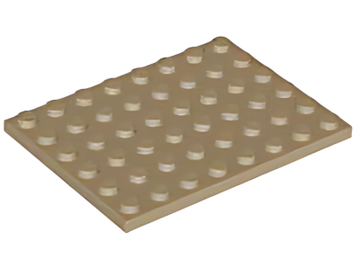 Деталь LEGO Plate 6 x 8 3036 Dark Tan U