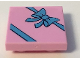 Tile, Modified 2 x 2 Inverted with Gift Wrap Medium Blue Bow Pattern, 11203pb013  