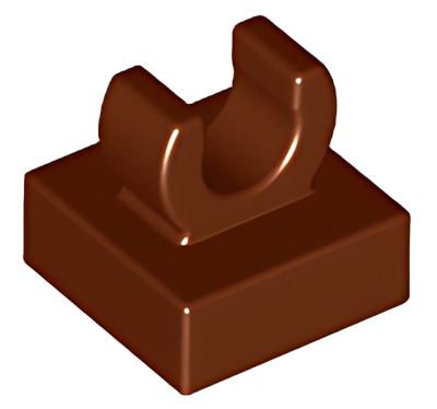Деталь LEGO Lego Tile, Modified 1 x 1 with Open O Clip 15712 (44842) Reddish Brown U