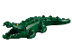Alligator / Crocodile with 20 Teeth with Yellow Eyes with White Glints Pattern with Light Bluish Gray Technic, Pin 1/2, 18904c02pb01