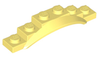 Vehicle, Mudguard 1 1/2 x 6 x 1 with Arch, 62361 Bright Light Yellow U