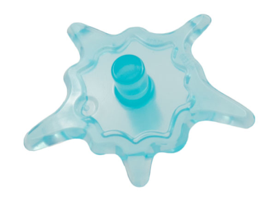 Power Burst, Shield Small with Bar Ends, 35032f Trans-Light Blue N