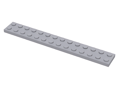 Деталь LEGO Plate 2 x 14 91988 Light Bluish Gray N