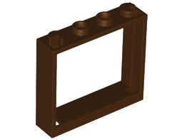 Window 1 x 4 x 3 - No Shutter Tabs, 60594 Dark Brown N