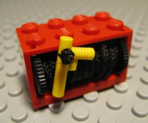 Катушка с нитью Lego String Reel 2 x 4 x 2 Complete with String and Yellow Hose Nozzle Elaborate 4209c06