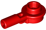 Bar 1L with 1 x 1 Round Plate with Hollow Stud, 32828 Red N