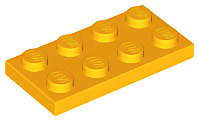 Деталь LEGO Plate 2 x 4 3020   Bright Light Orangen U