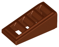 Slope 18 2 x 1 x 2/3 with Grille, 61409 Reddish Brown N