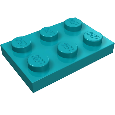 Деталь LEGO Plate 2 x 3 3021 (03021) Dark Turquoise U