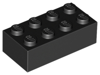 Brick 2 x 4, 3001 Black U