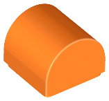 Slope, Curved 1 x 1 x 2/3 Double, 49307 Orange U