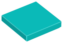 Tile 2 x 2, 3068 Dark Turquoise N