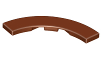 Tile, Round Corner 4 x 4 Macaroni, 27507 Reddish Brown U