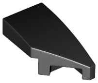 Wedge 2 x 1 x 2/3 Right, 29119 Black U
