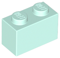 Brick 1 x 2, 3004 Light Aqua N