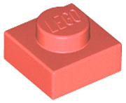Plate 1 x 1, 3024 Coral U