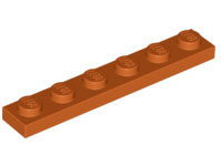 Plate 1 x 6, 3666 Dark Orange U