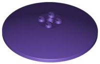 Dish 8 x 8 Inverted (Radar) - Solid Studs, 3961 Dark Purple U