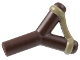 Minifigure, Weapon Slingshot with Dark Tan Band Pattern, 19900pb03  