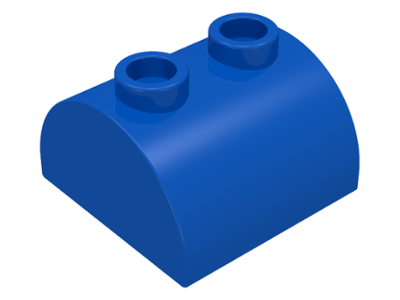 Slope, Curved 2 x 2 Double with 2 Hollow Studs, 30165 Blue U