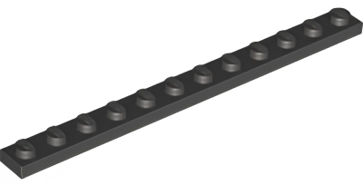 Деталь LEGO Plate 1 x 12 60479 Black N