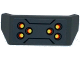 Vehicle, Spoiler with Bar Handle with Black Lines, Yellow and Orange Dots Pattern (Sticker) - Set 70312, 98834pb08  